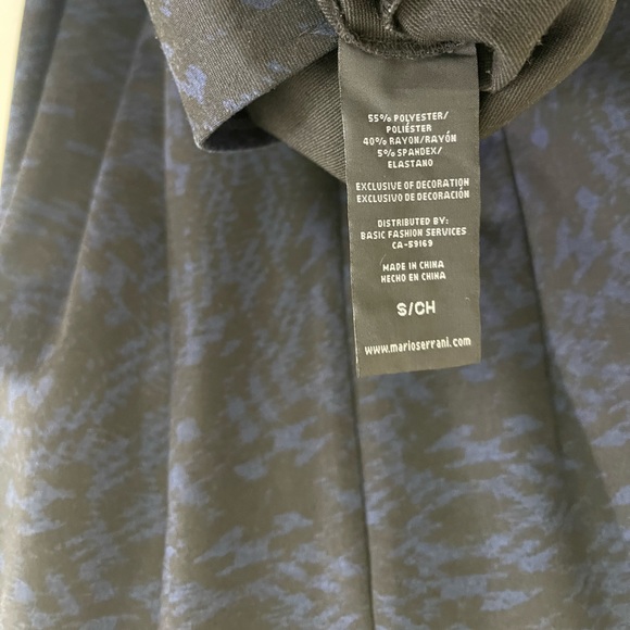 Mario Serrani Small Pull-on Dress Black/Blue Print - Picture 8 of 9